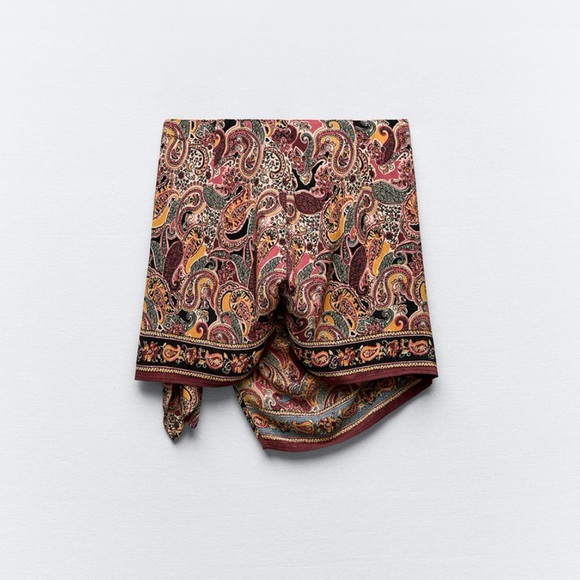 PRINTED SKORT WITH KNOT - Picture 4 of 6